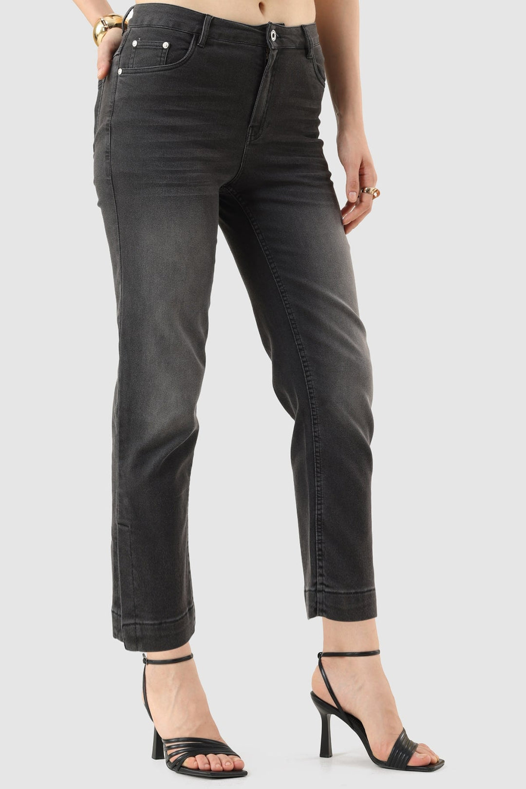 Black Regular Fit Denim Jeans