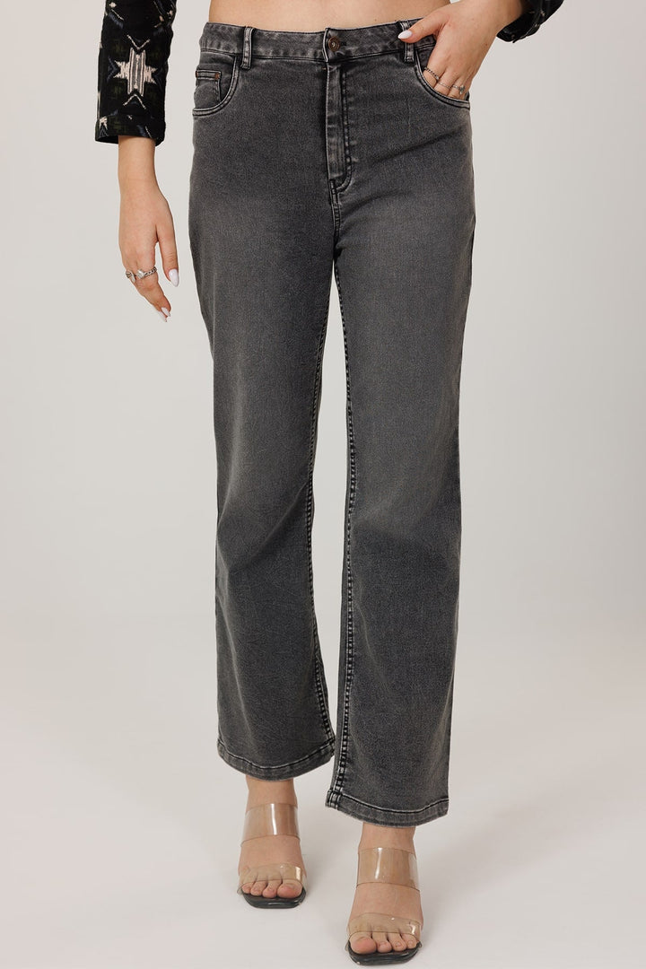 Grey Regular Fit Denim Jeans