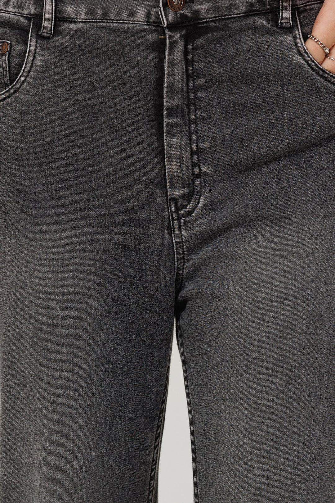 Grey Regular Fit Denim Jeans