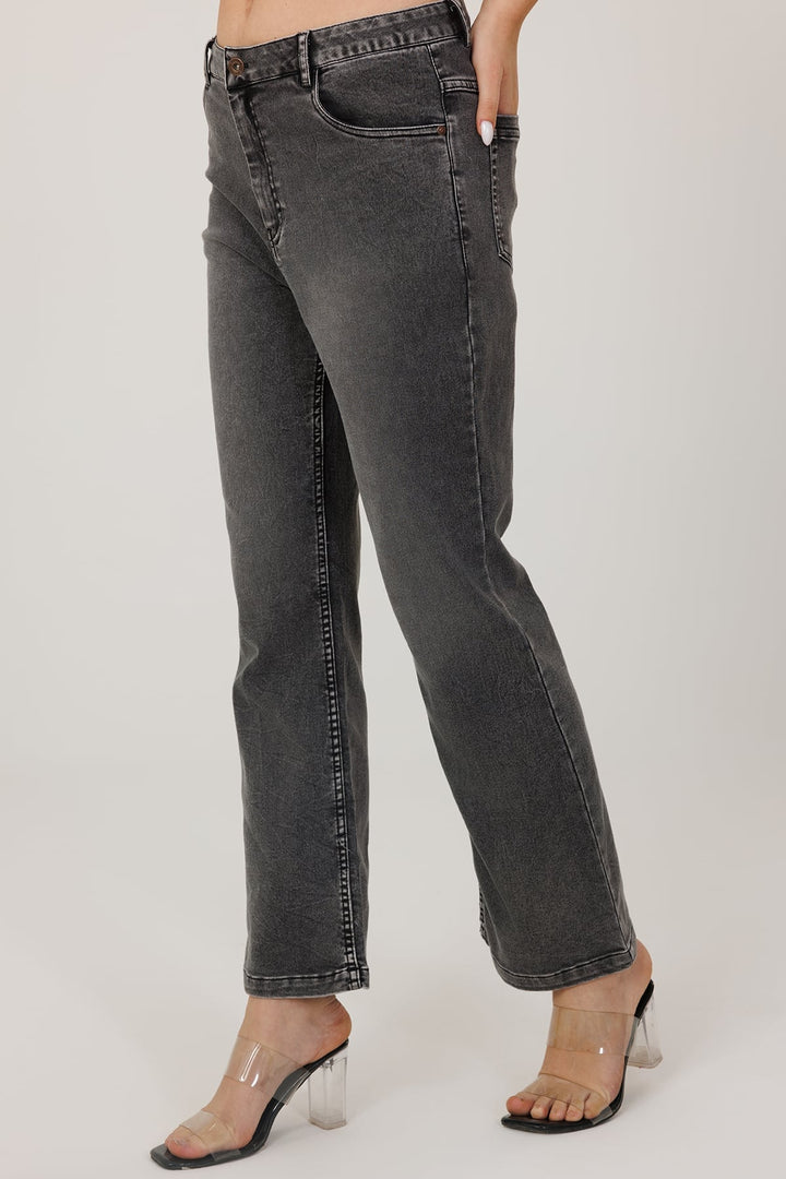 Grey Regular Fit Denim Jeans