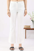 White Solid Regular Denim