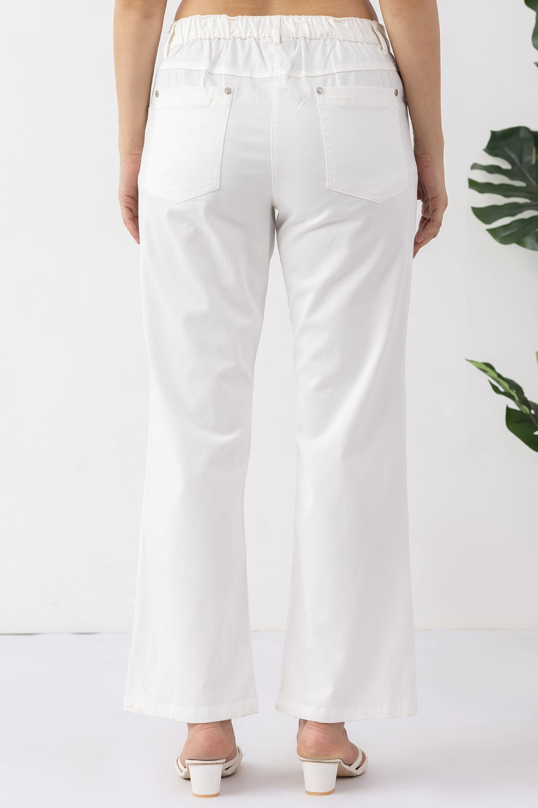 Bell Fit White Denim Jeans