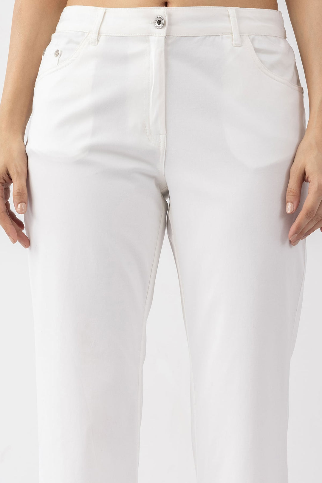 Bell Fit White Denim Jeans