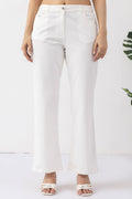 Bell Fit White Denim Jeans