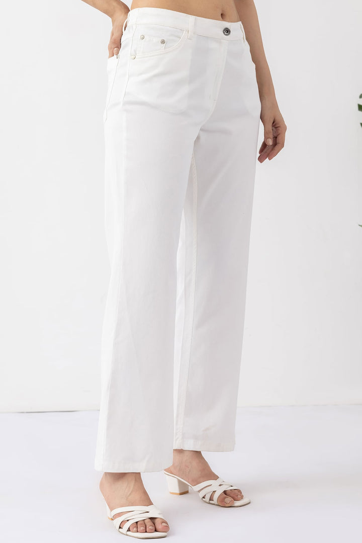 Bell Fit White Denim Jeans