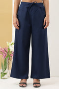 Blue Twill Regular Fit Pant