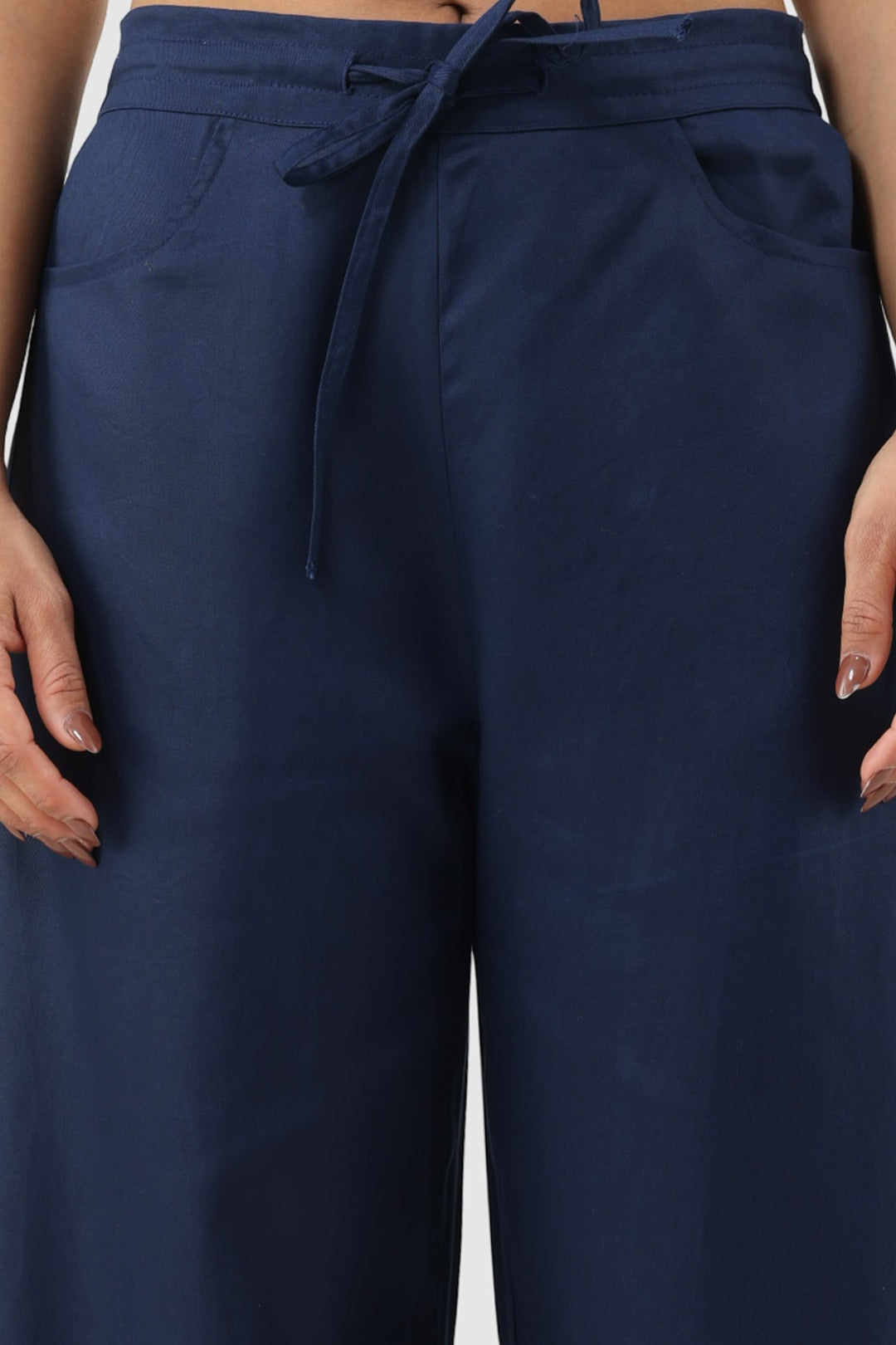 Blue Twill Regular Fit Pant