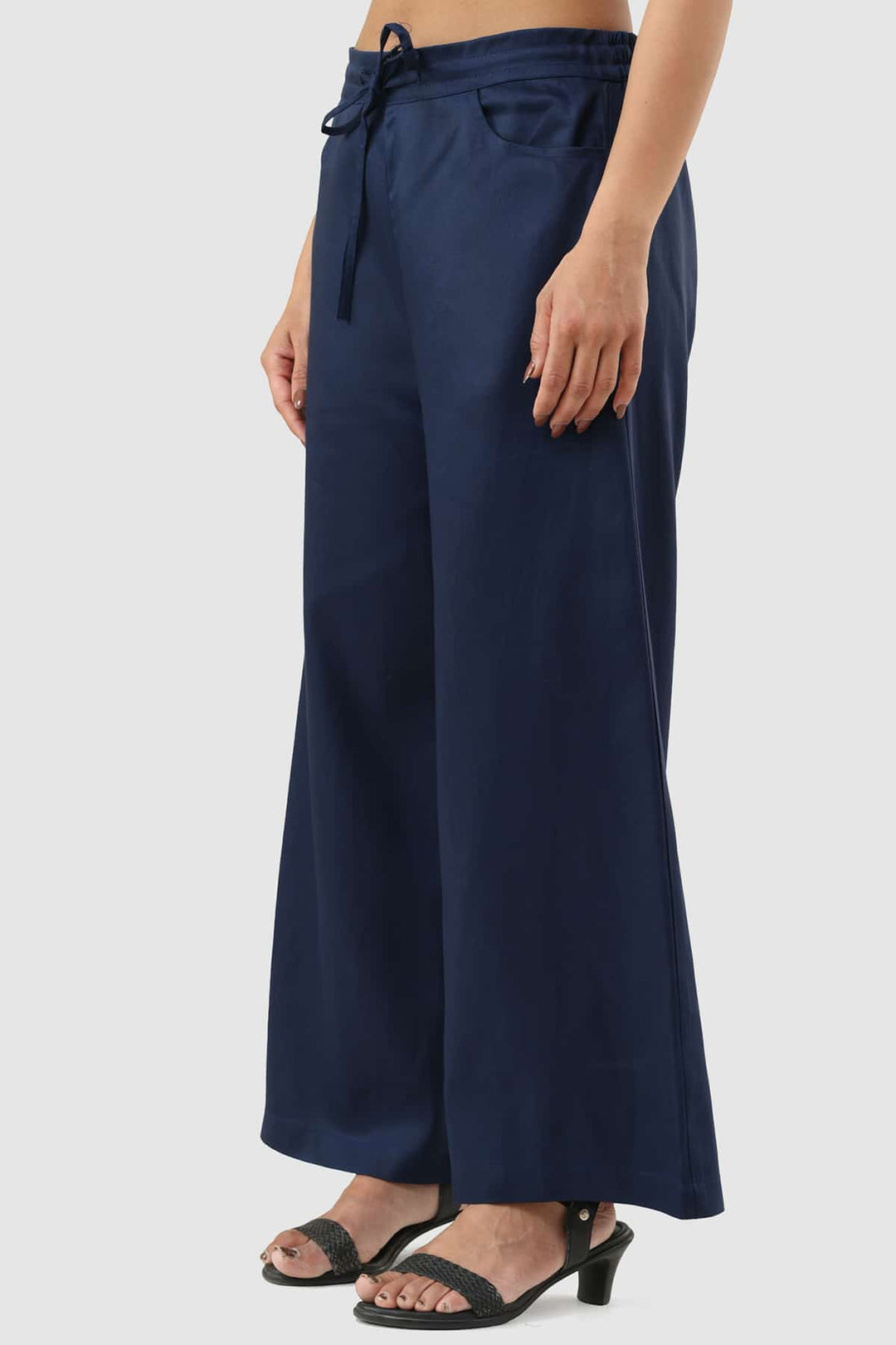 Blue Twill Regular Fit Pant