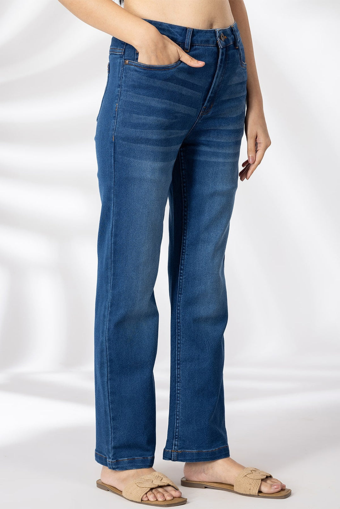 Bell Bottom Blue Denim Jeans