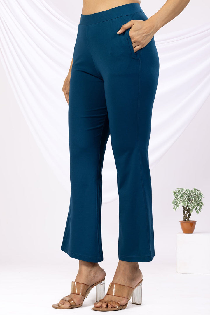 Blue Tencel Roma Spandex Pant