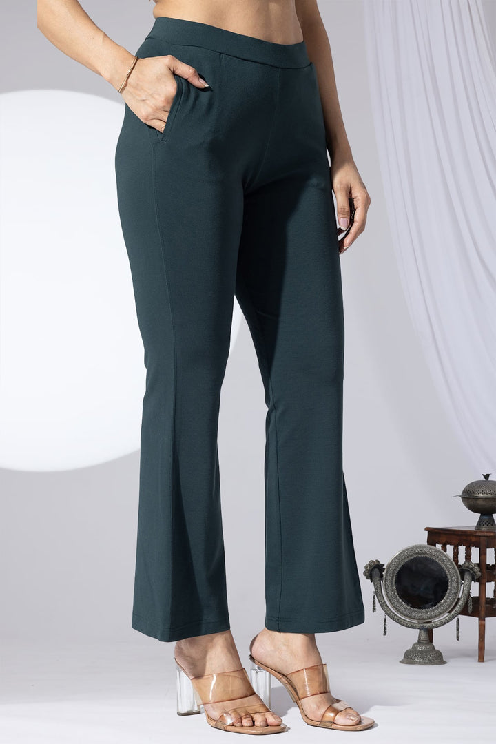 Green Tencel Roma Spandex Pant