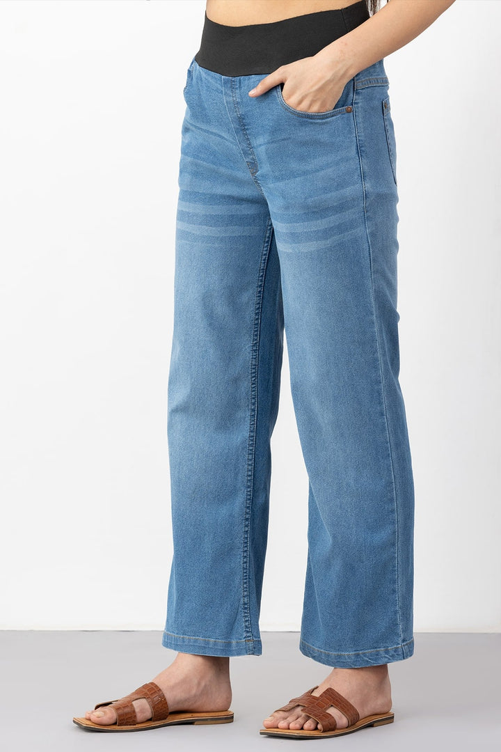 Blue Straight Fit Denim Jeans