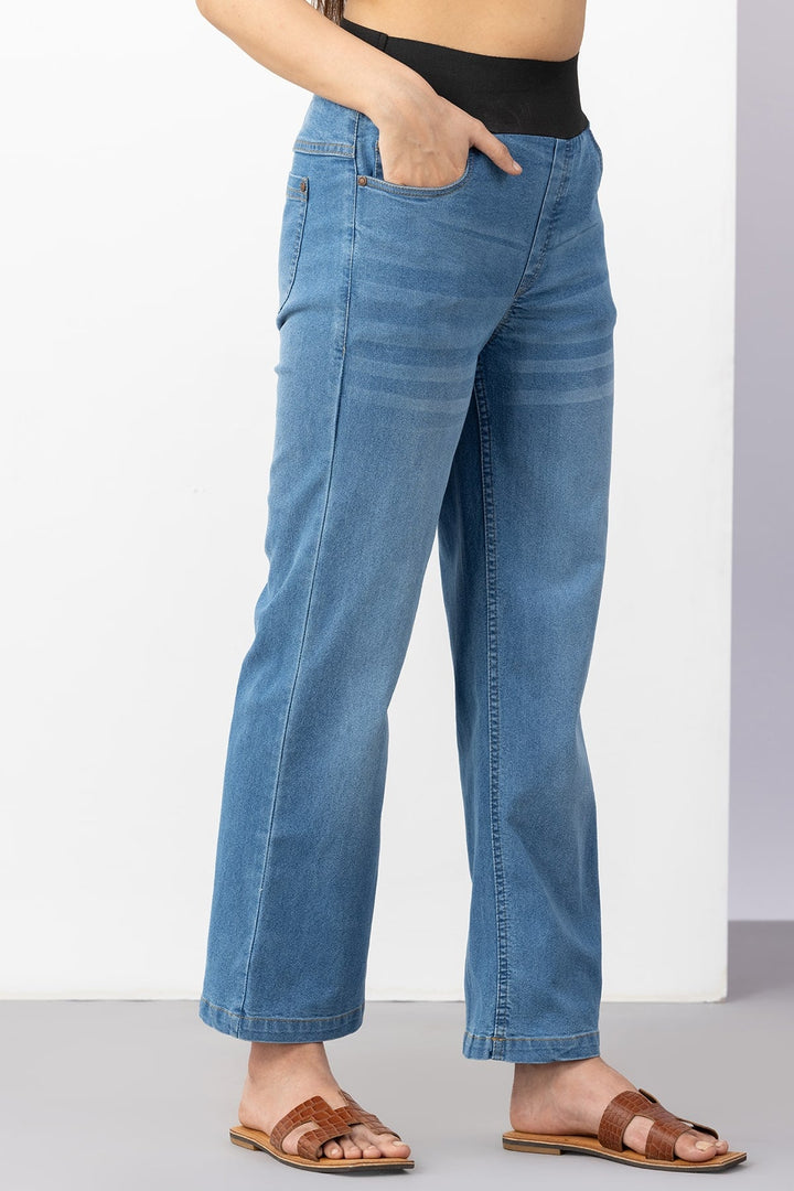 Blue Straight Fit Denim Jeans