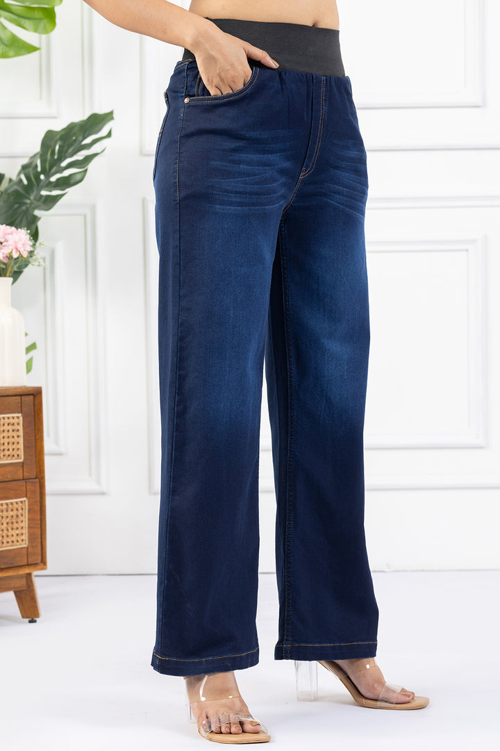 Blue Straight Fit Denim