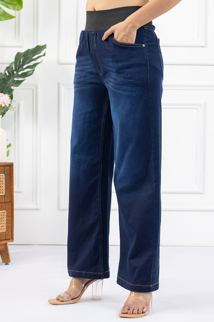 Blue Straight Fit Denim