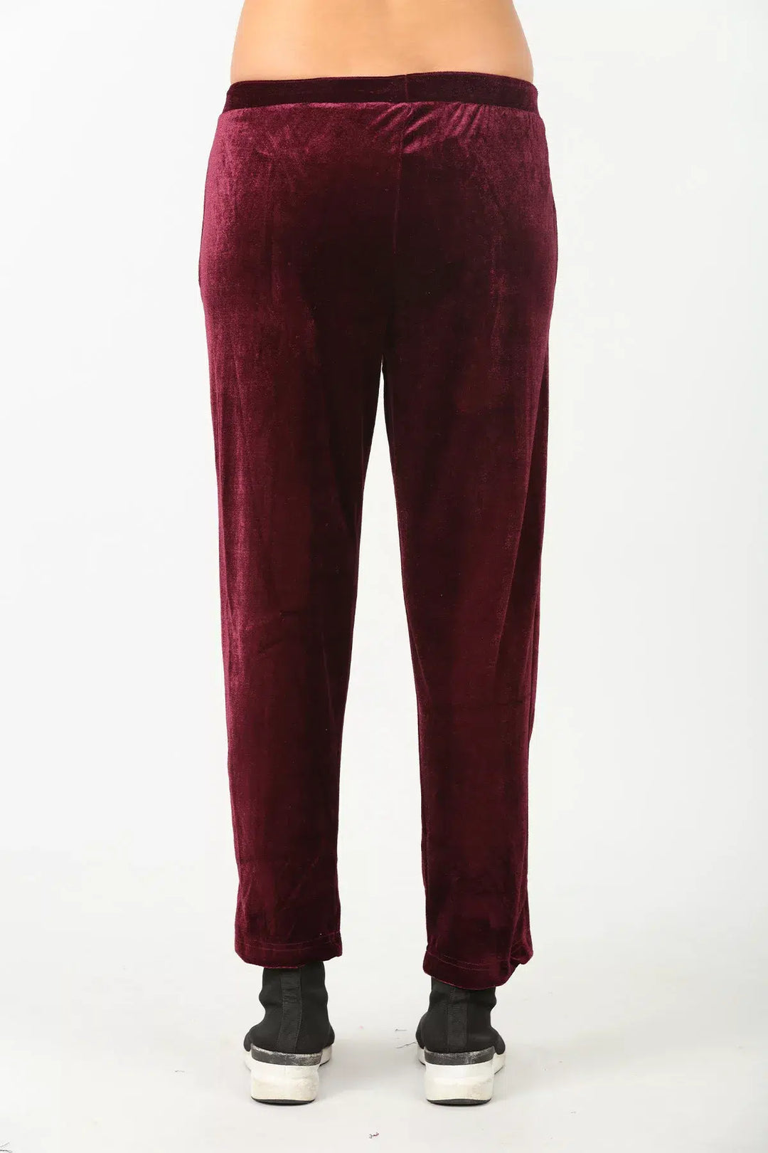 Velvet Lycra wine solid Pants