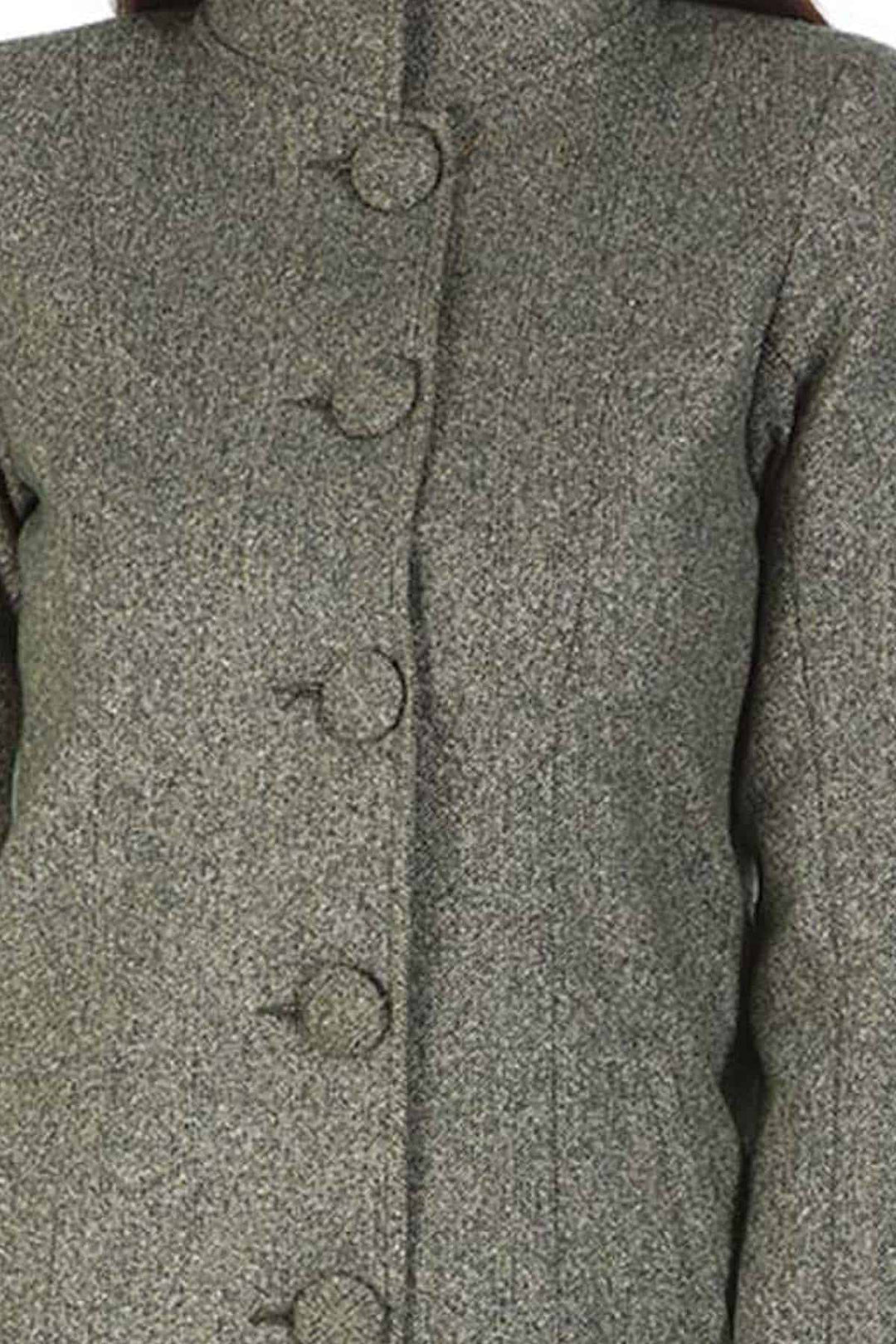 Woolen Collered Winter Overcoat (Grey)