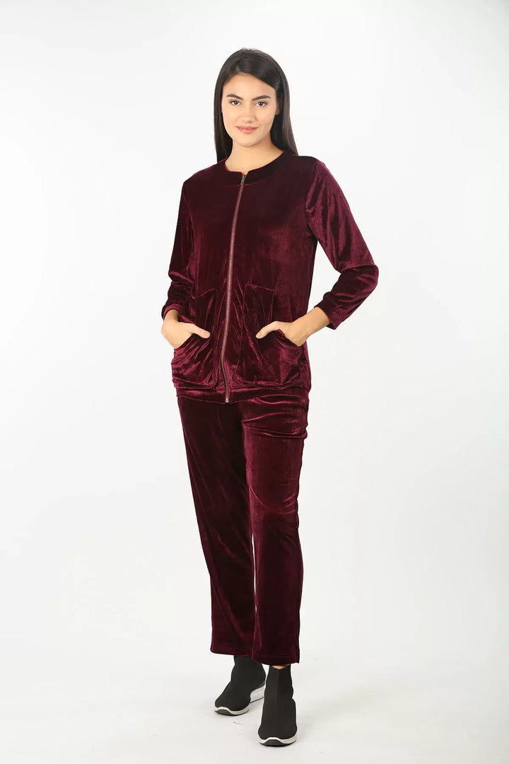 Velvet Round Neck Hoodie