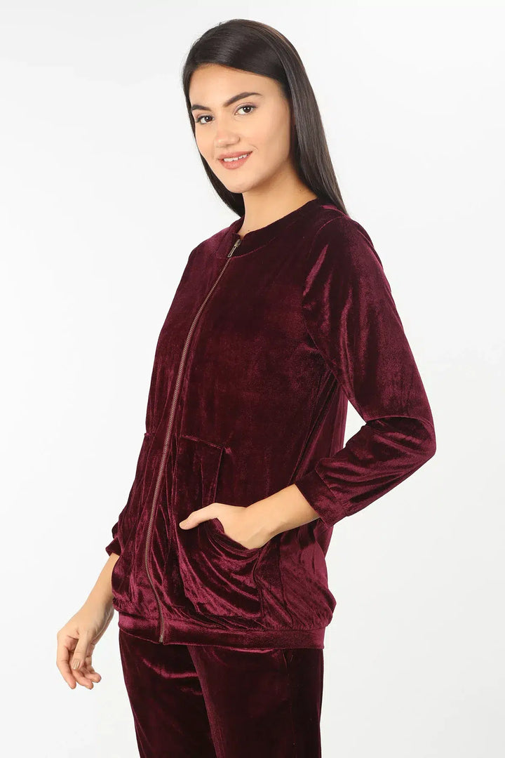 Velvet Round Neck Hoodie