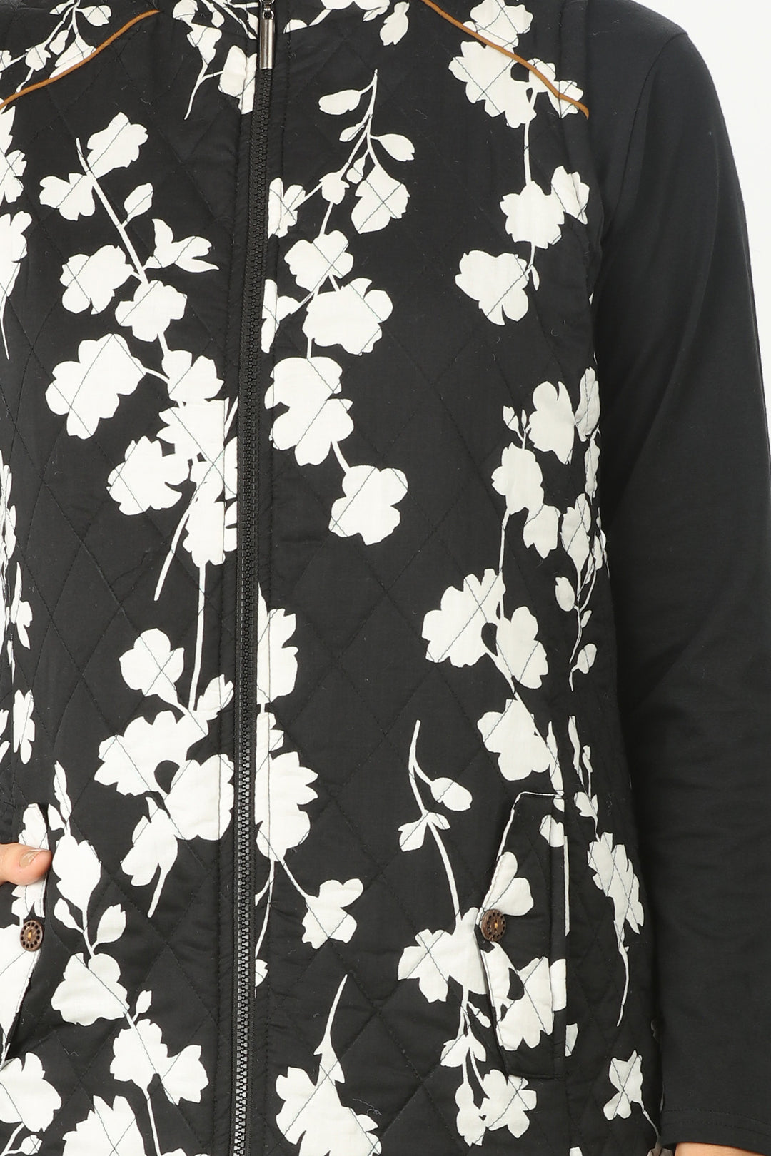 Black Floral Print Jacket