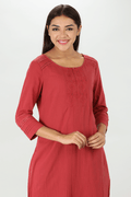 Maroon Crepe Kurti