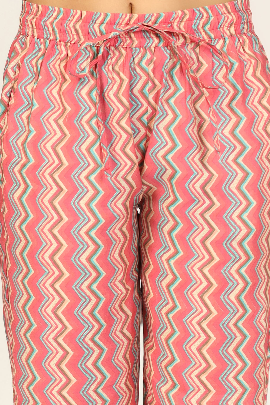 Pink Hand-Worked Poly Modal Palazzo