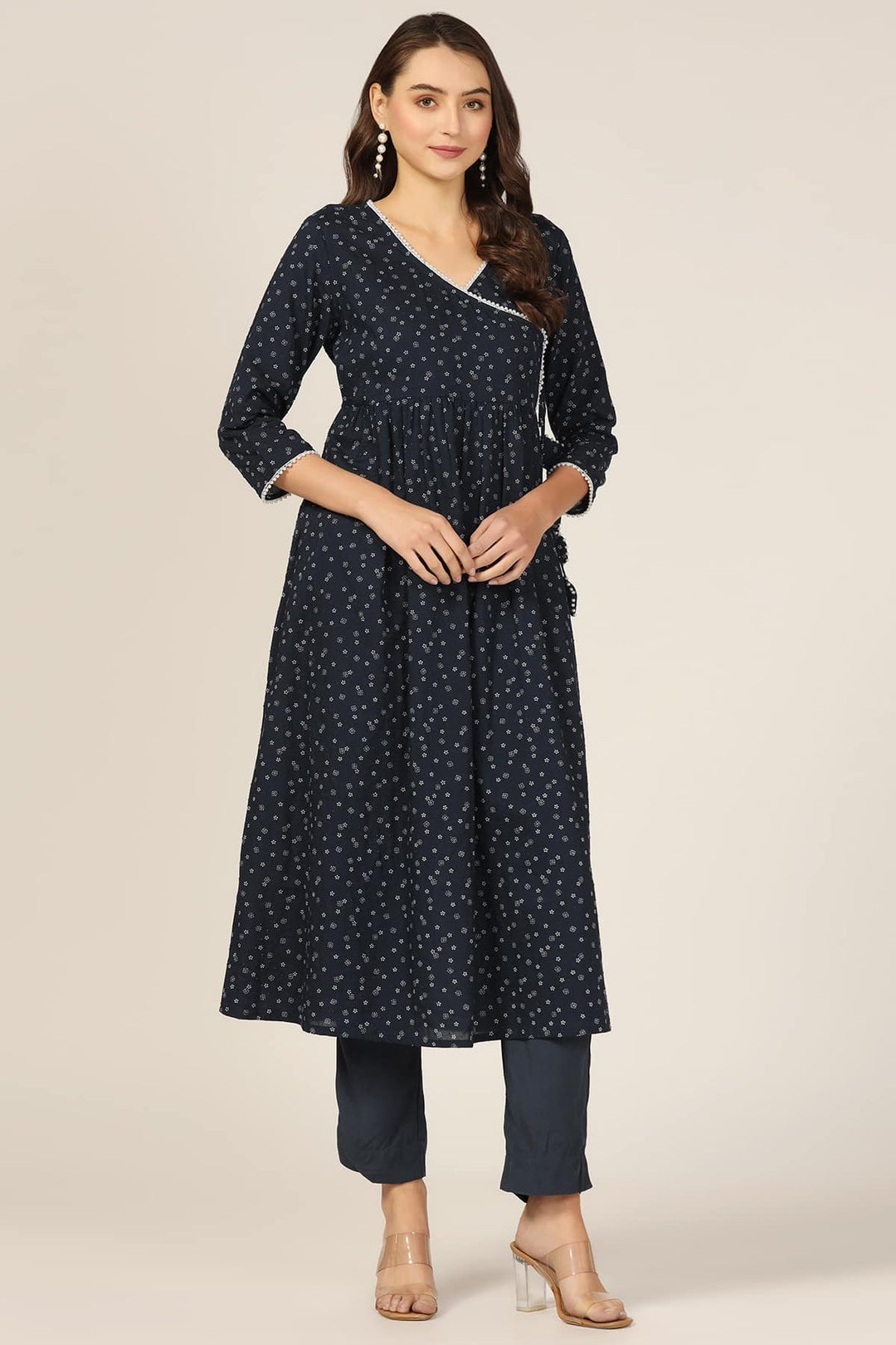 Azure Rayon Regular Fit Palazzo