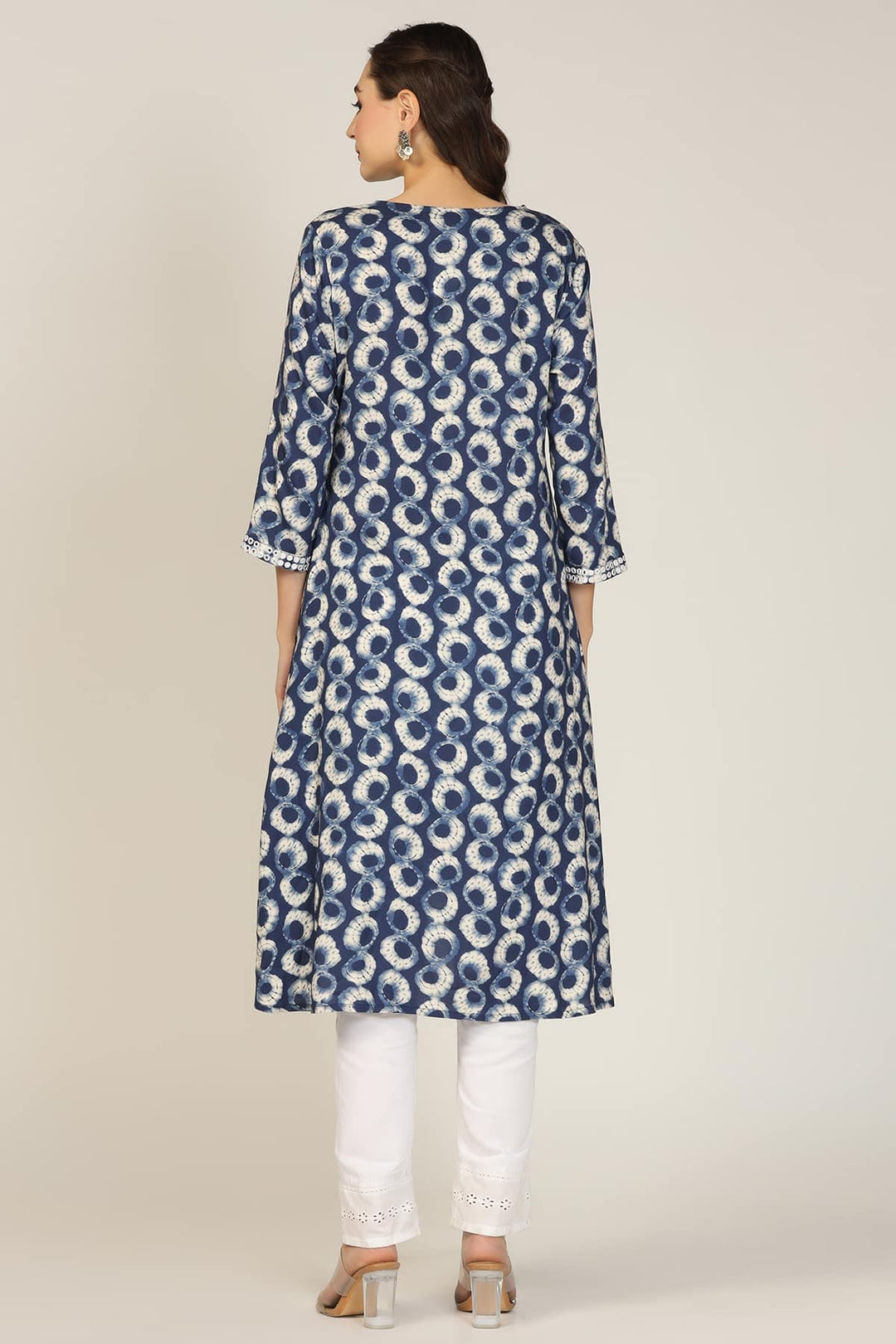 Indigo Blue Rayon A-Line Kurti