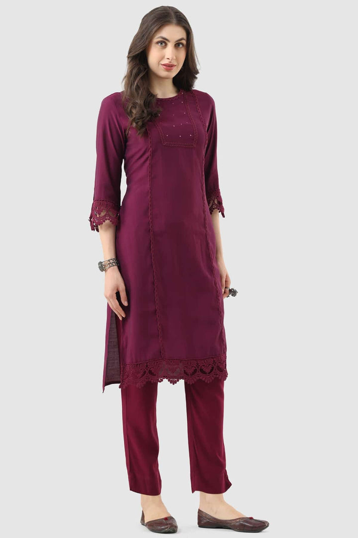 Magenta Rayon Palazzo