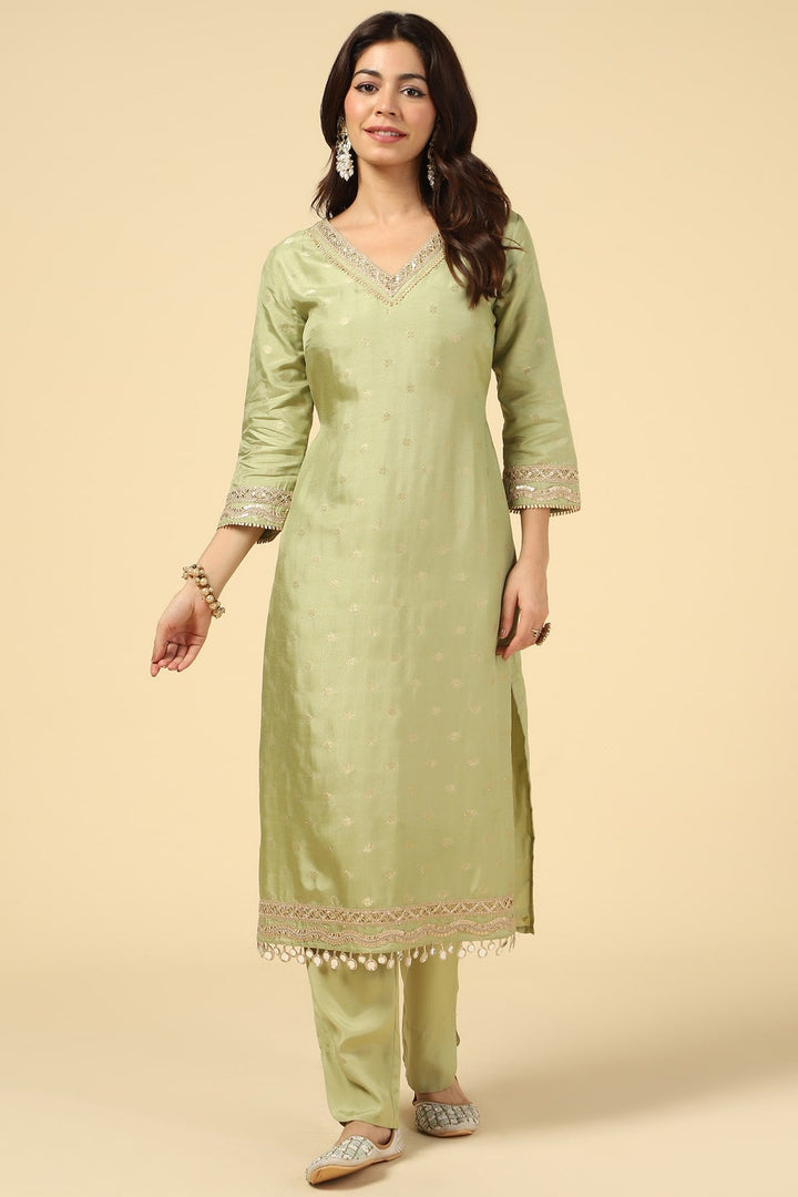 Green Emerald Elegance Festive Kurti