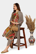 Brown Embellished Ensemble Kurti