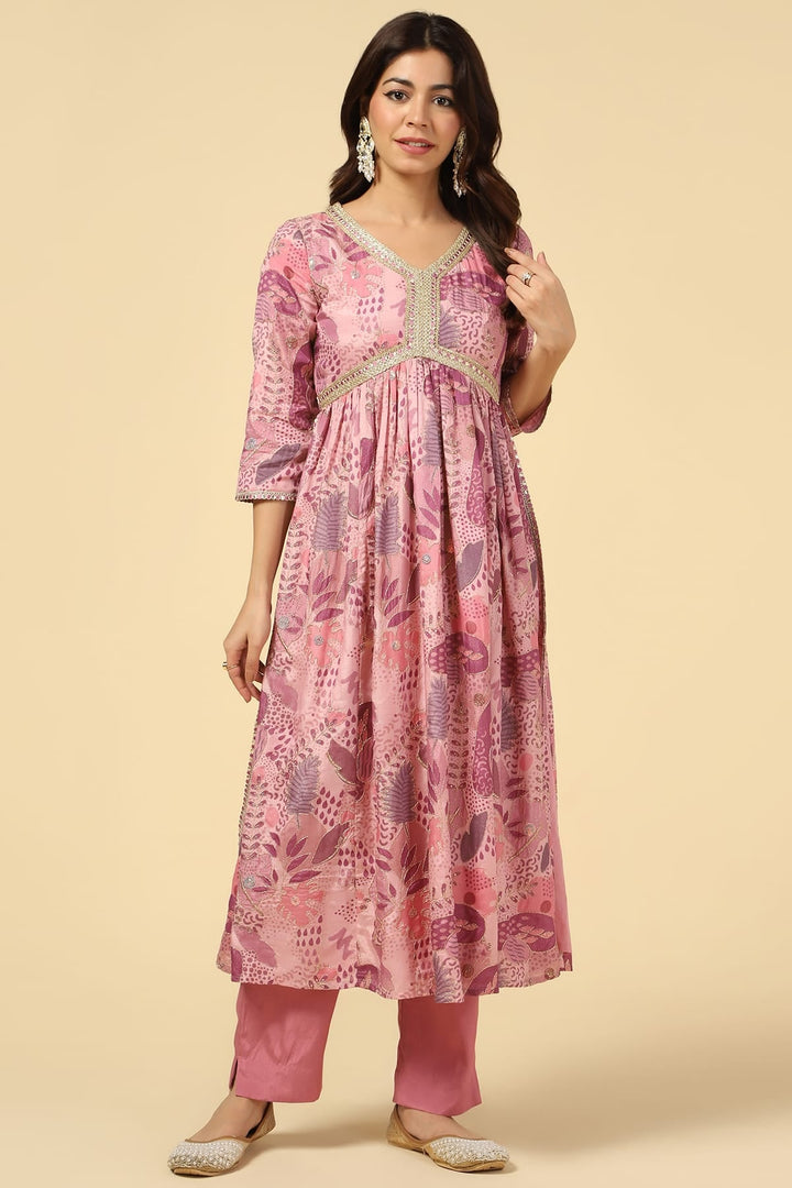 Pink Radiance Embroidered Kurti