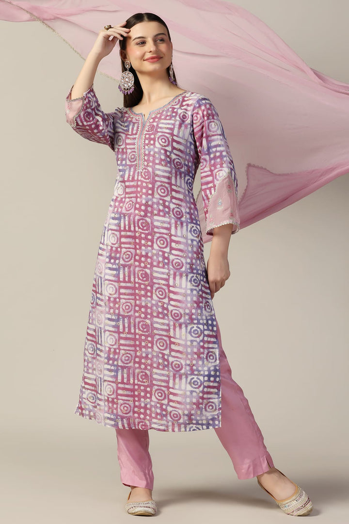 Onion Colour Viscose Chiffon Dupatta