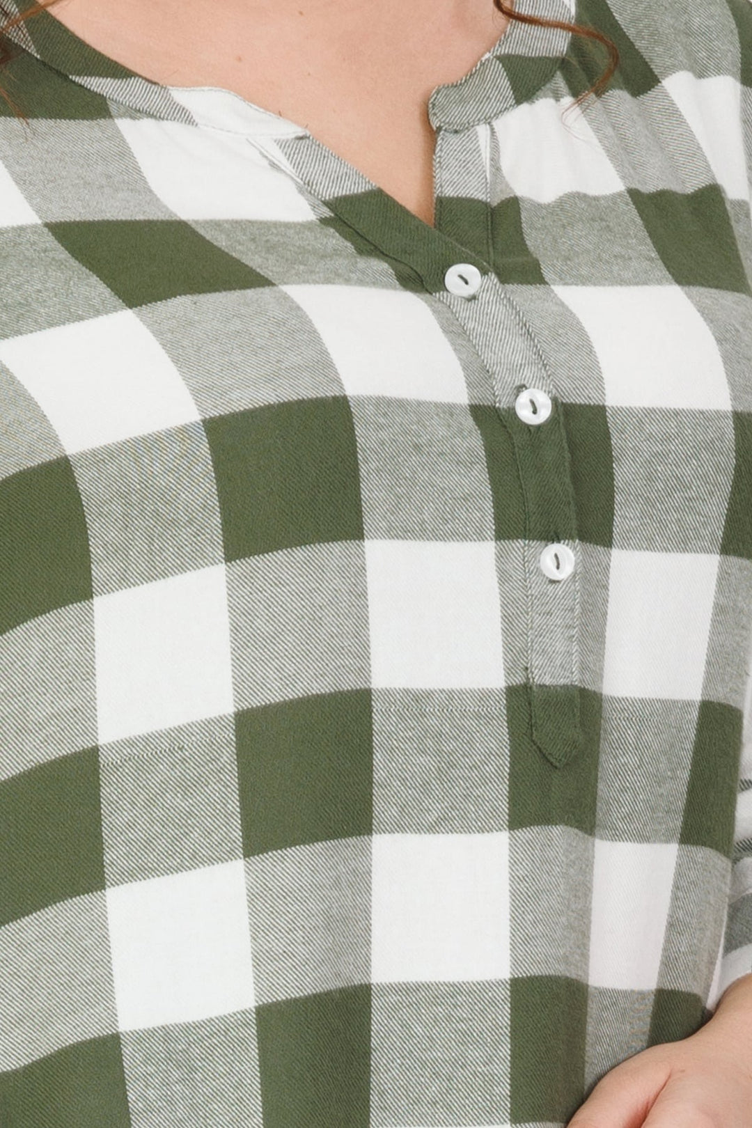 White Winter Kurti in Twill with 3/4th Sleeves