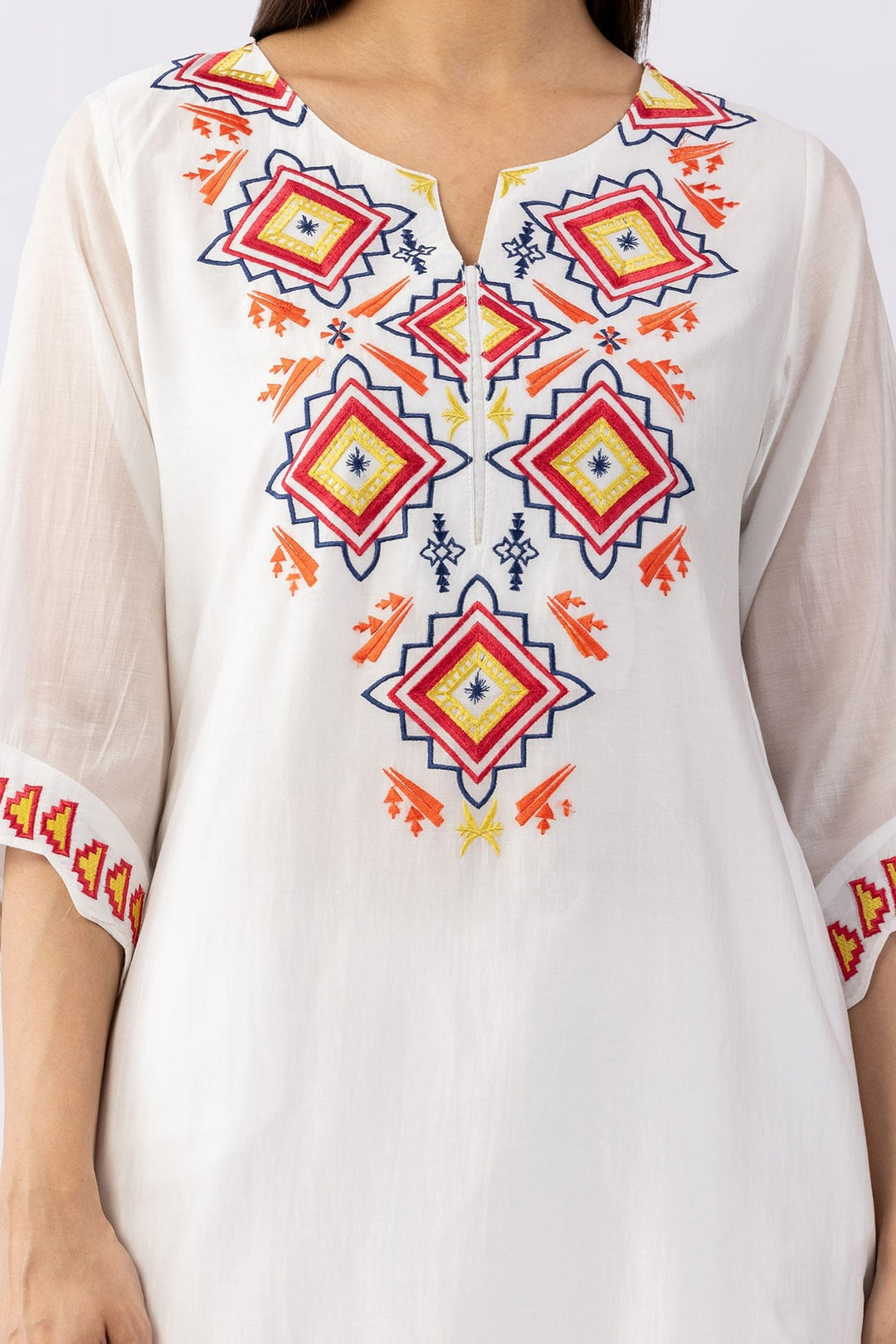 White Kurta Set For Women