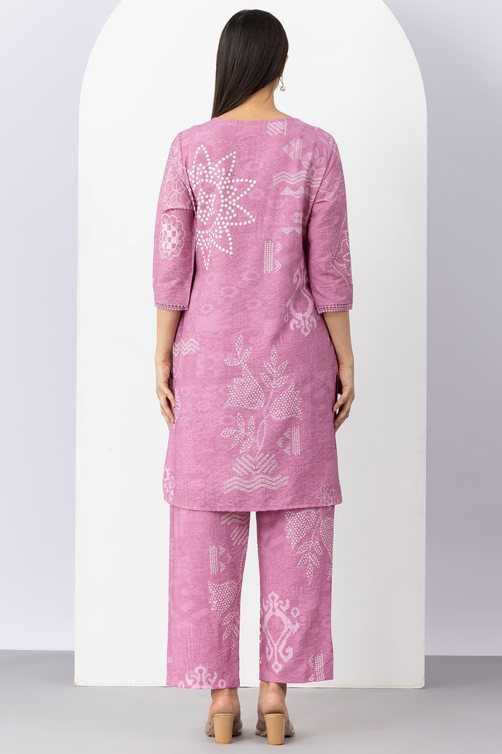 Pink Kurta Set For Women