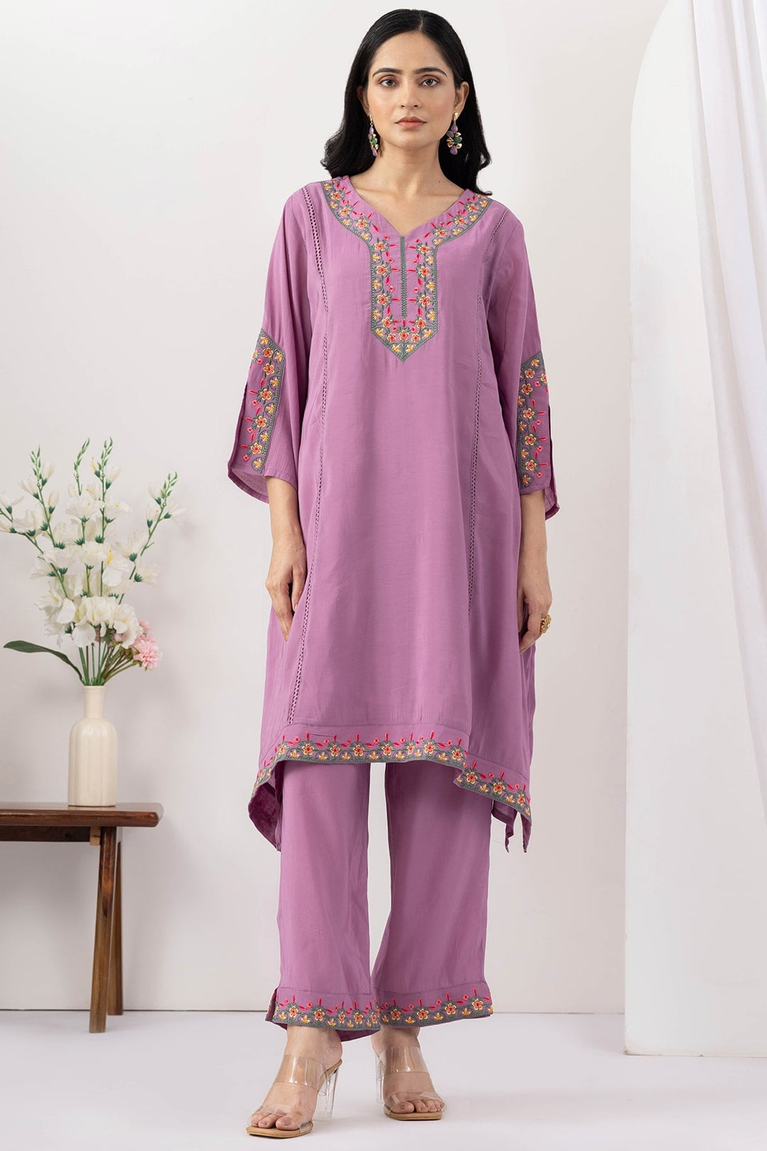 Purple Viscose Dupatta