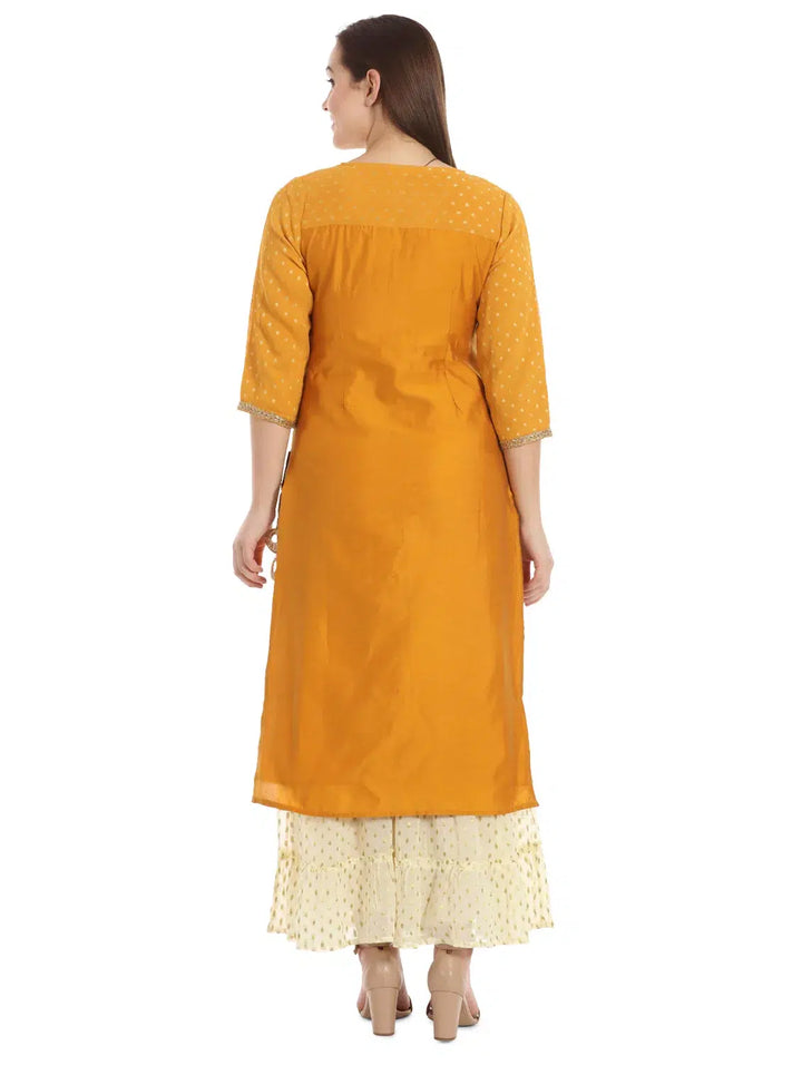 Coloured Silk &amp; Georgette Kurti