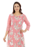 Pink Embellished Ensemble Kurti