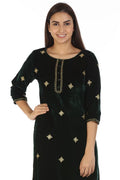 Black Embellished Ensemble Kurti