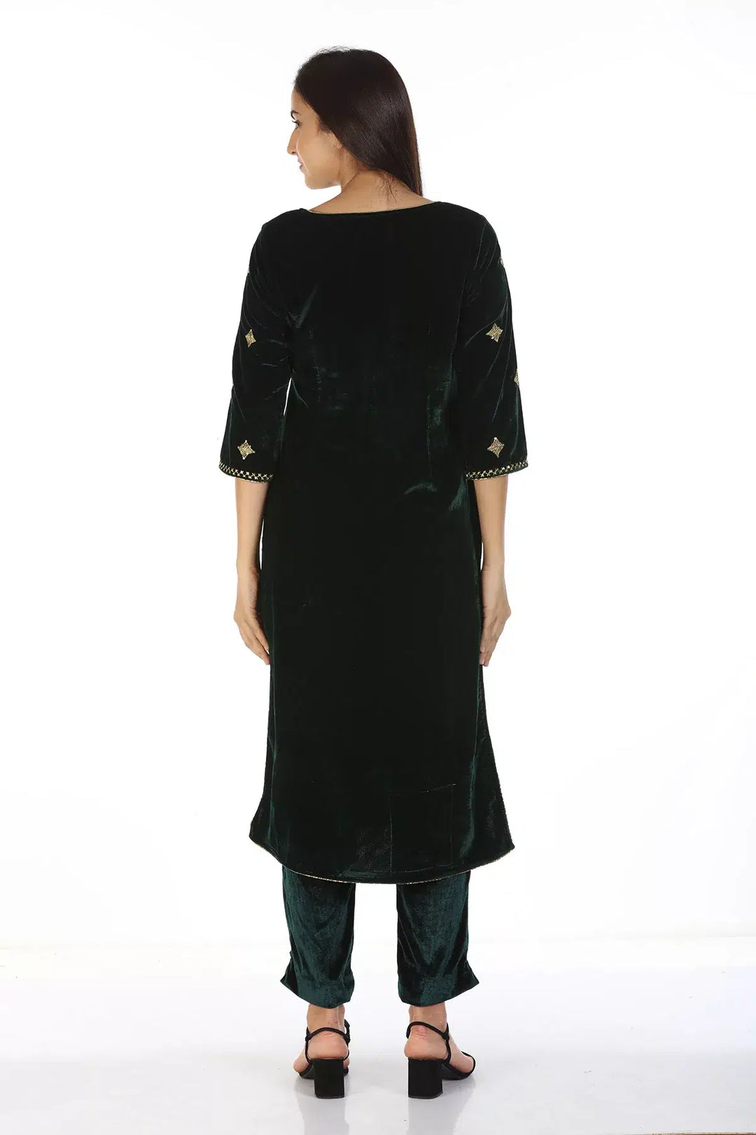 Black Embellished Ensemble Kurti