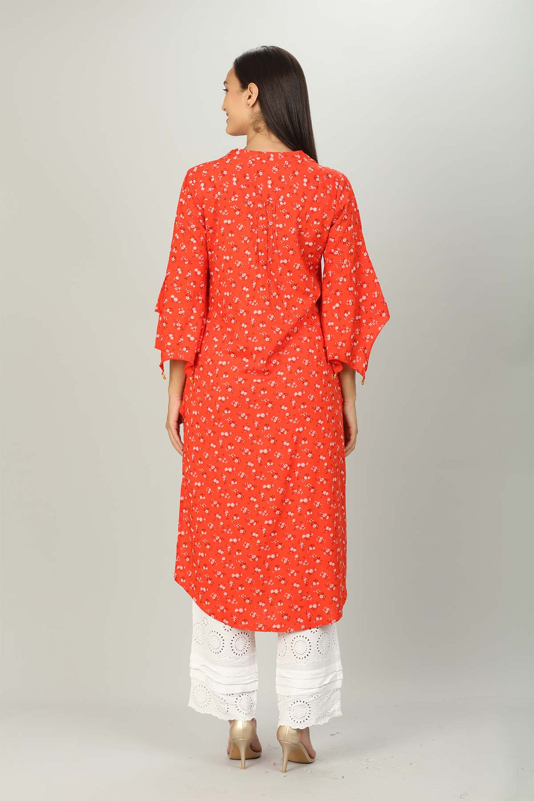 Red Floral Print Kurti