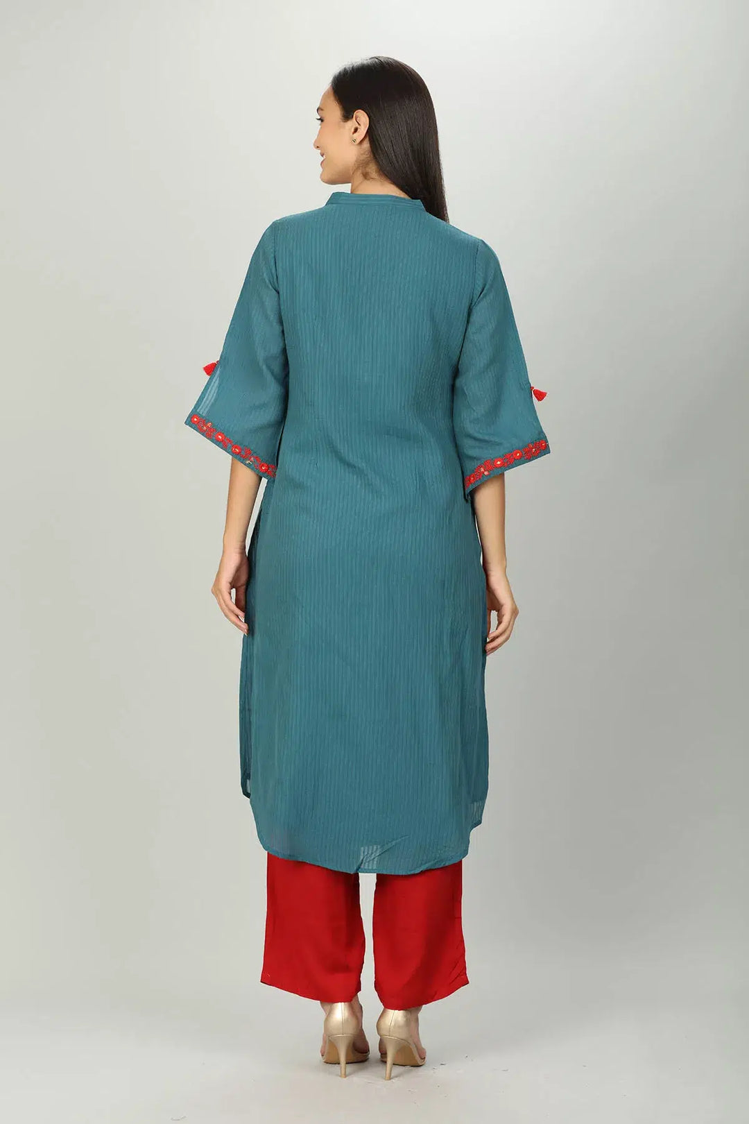 Blue Embriodered Kurti