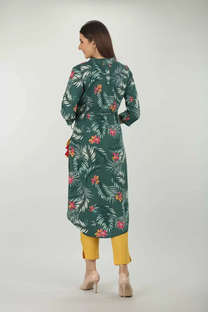 Green Collared Neck Kurti