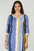 Rayon Stripe Lavender Kurti