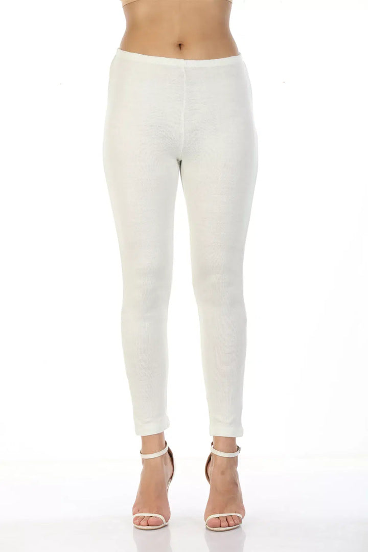 Off white  SOLID ANKLE LENGTH SLACKS