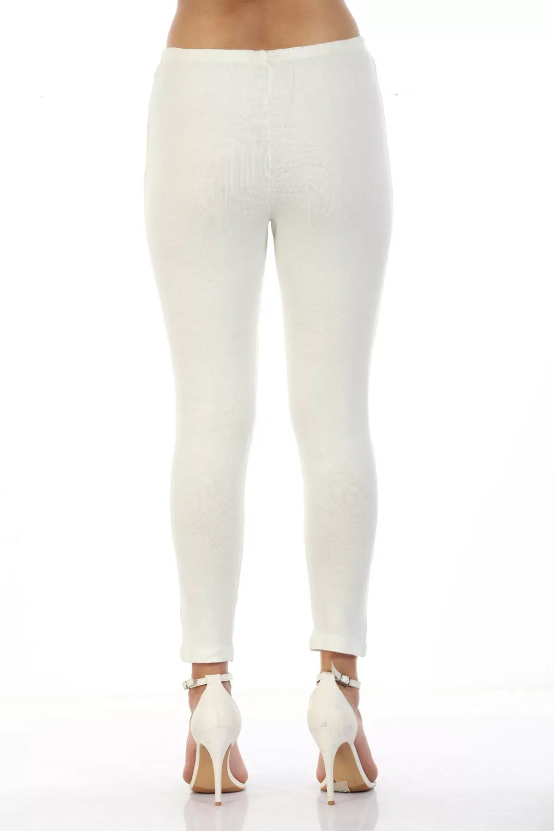 Off white  SOLID ANKLE LENGTH SLACKS