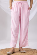 Solid Pink Tencel Twill Palazzo