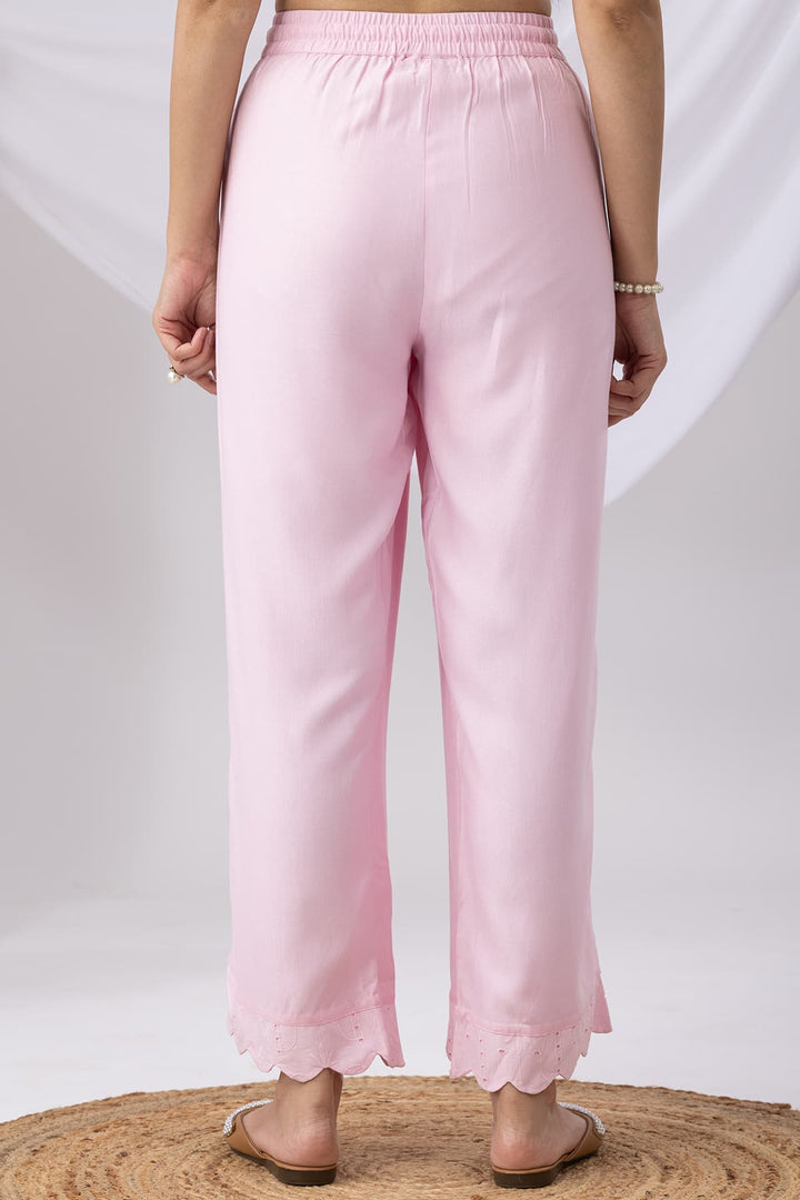 Solid Pink Tencel Twill Palazzo