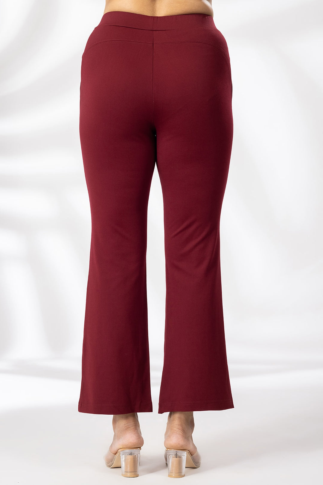Maroon Tencel Roma Spandex Pant